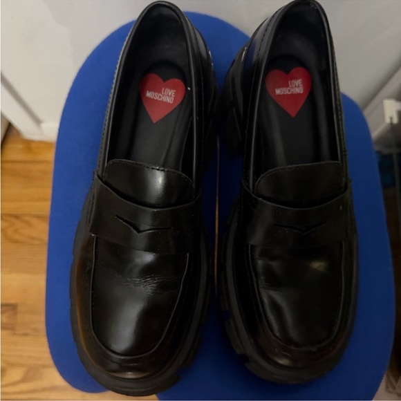 Moschino Black Chunky Loafers - Picture 3 of 4